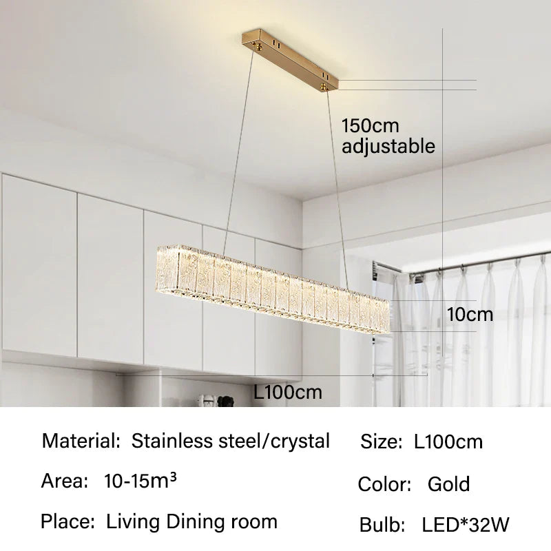 Afralia™ Crystal Pendant Chandelier: Luxury LED Lighting for Villa Living Dining Room