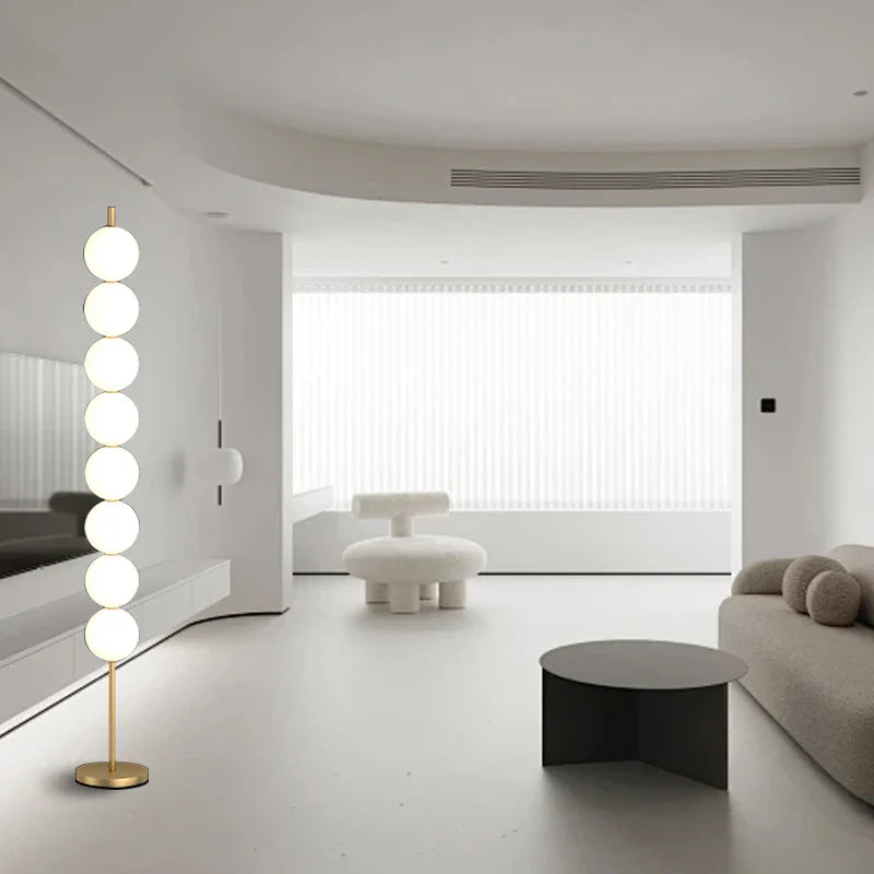 Afralia™ White Balls Floor Lamp: Modern Living Room Decoration & Mood Light