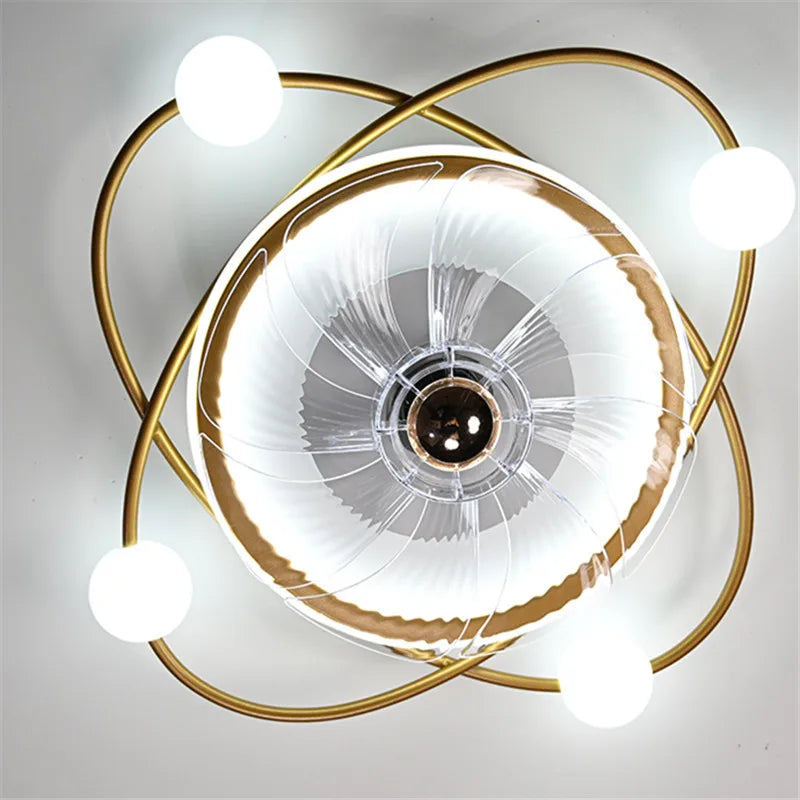 Afralia™ Nordic Ceiling Fan Light with Remote Control - 6 Fan Speeds