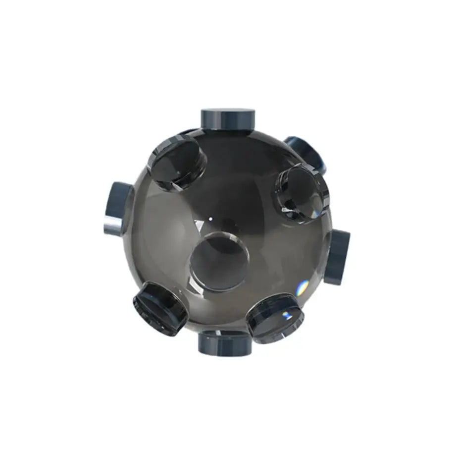 Geometric Crystal Ball Decor by Afralia™ - Transparent Glass Abstract Ornament