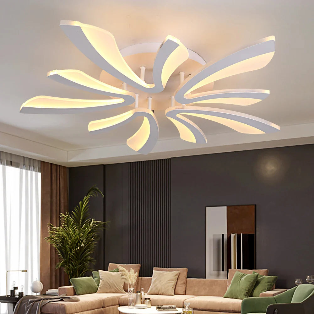 Afralia™ Acrylic Branch Design LED Ceiling Chandelier RC Dimming Light Fixture