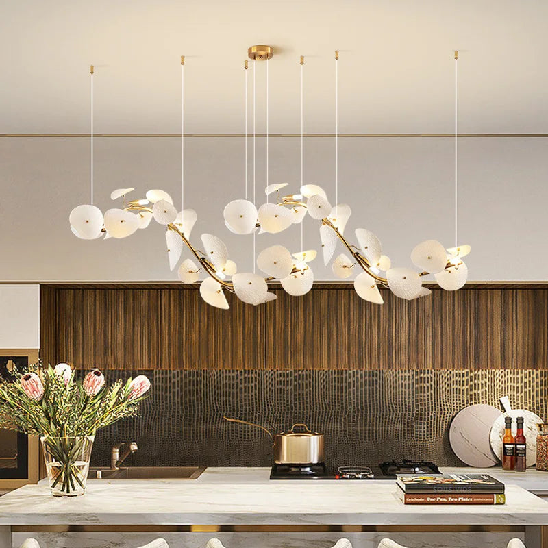 Afralia™ Luxury Ceramics Pendant Ceiling Chandelier LED Dining Table Light