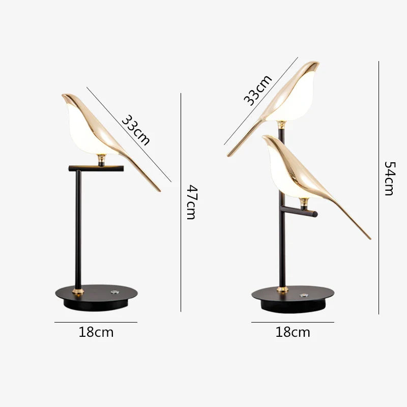 Afralia™ Magpie Bird LED Table Lamp for Home Decor & Reading, Modern Indoor Lighting