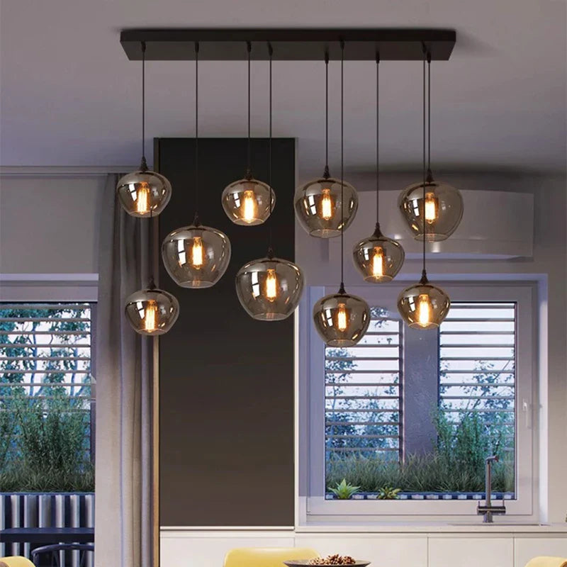 Afralia™ Modern LED Pendant Light for Living Room and Dining Room Chandeliers