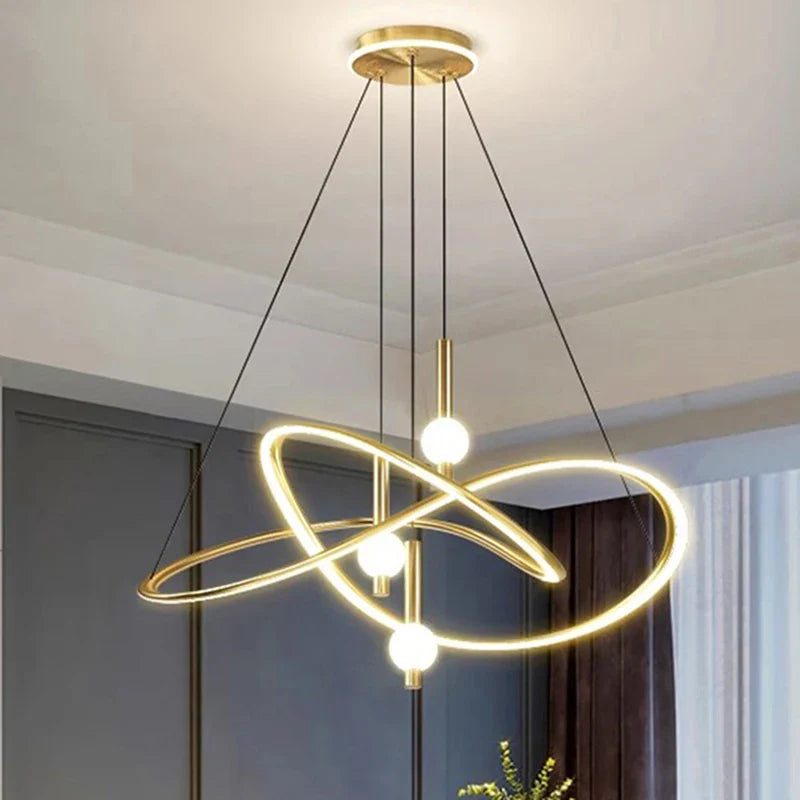 Afralia™ Modern Pendant Light Chandelier for Dining Room Ceiling, LED Indoor Decorative Lighting.