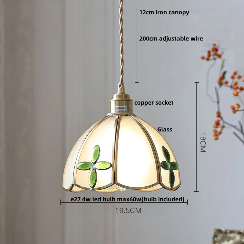 Afralia™ Walnut Wood Loft LED Pendant Lights Glass Hang Lamp
