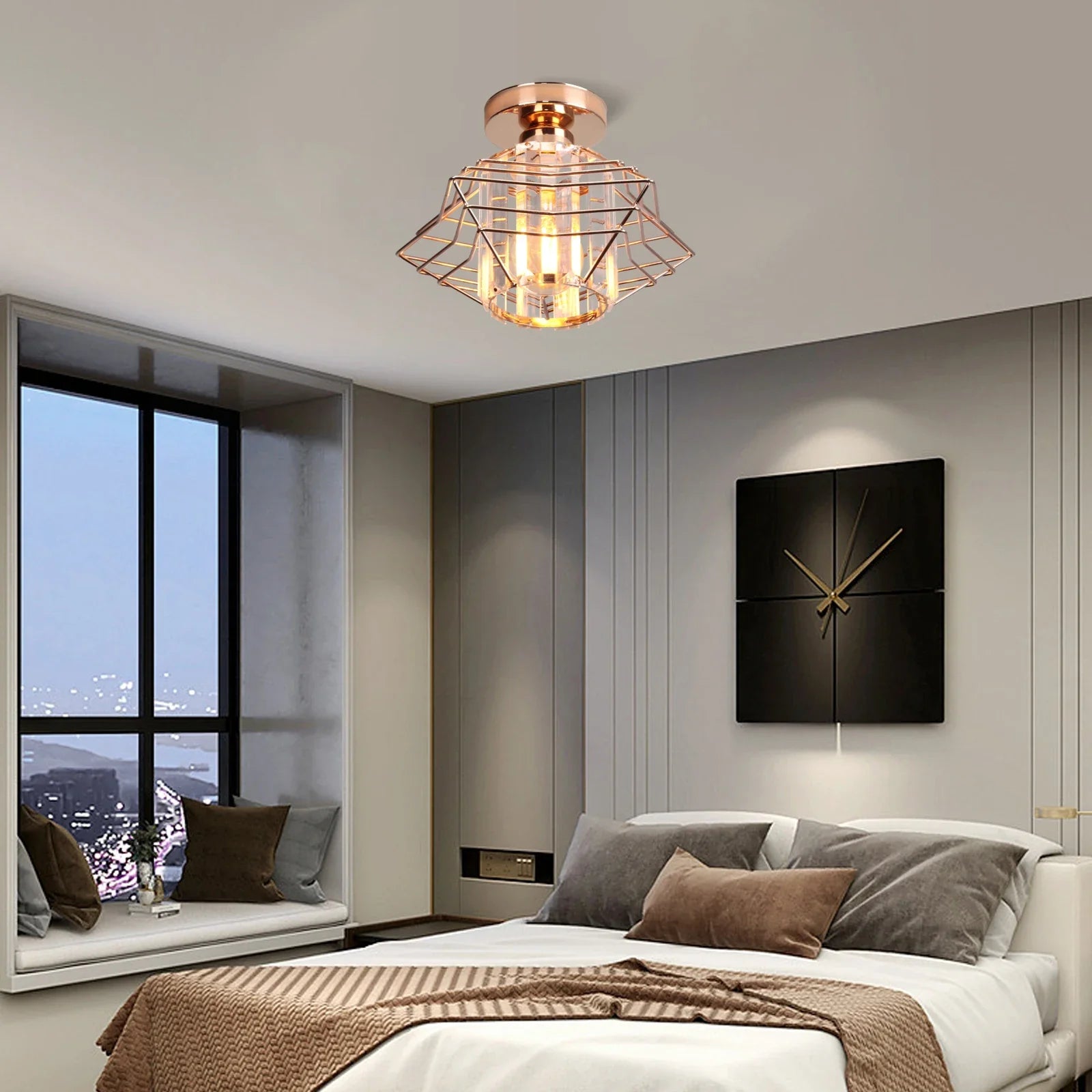 Afralia™ Crystal Ceiling Chandelier: Modern Industrial LED Indoor Lighting Fixture