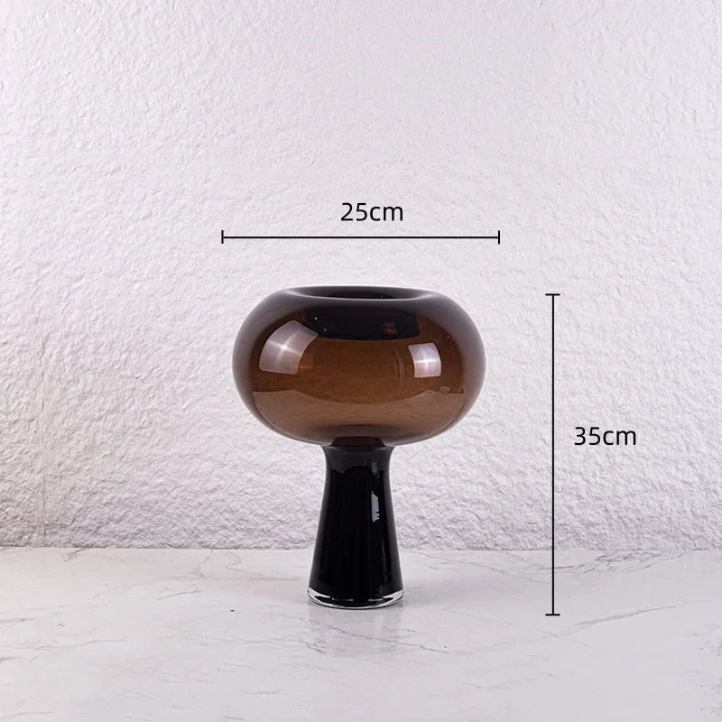 Afralia™ Geometric Glass Vase Disc Flower Arranger Terrarium Home Decor Accessory