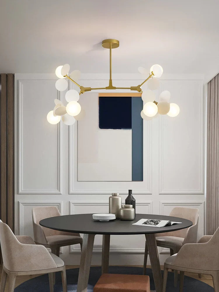 Afralia™ Modern Glass Ball Chandelier for Kids Room, Living Room Decor