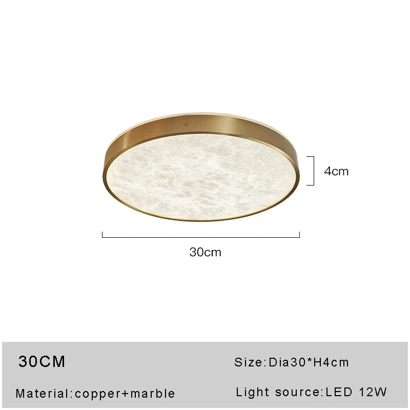 Afralia™ Spanish Marble Ceiling Lights | Thin Design | LED Fixture for Living Room
