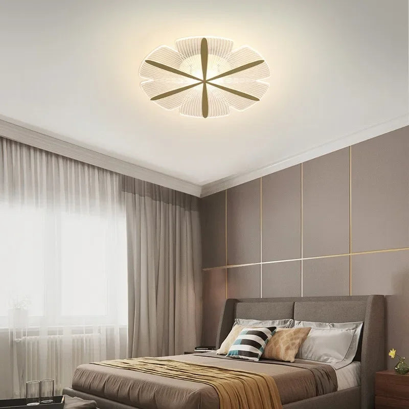 Afralia™ Petal LED Ceiling Lamp: Modern, Simple, & Creative Lighting for Bedrooms & Princess Rooms.