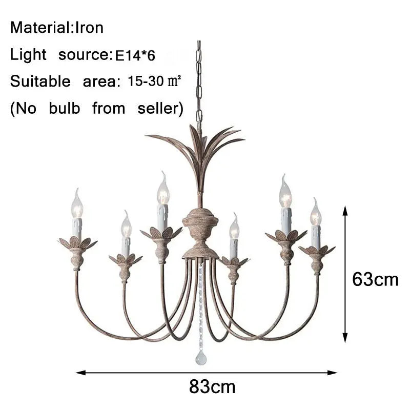 Afralia™ American Retro Chandelier for Dining, Bedroom, Staircase, and Living Room