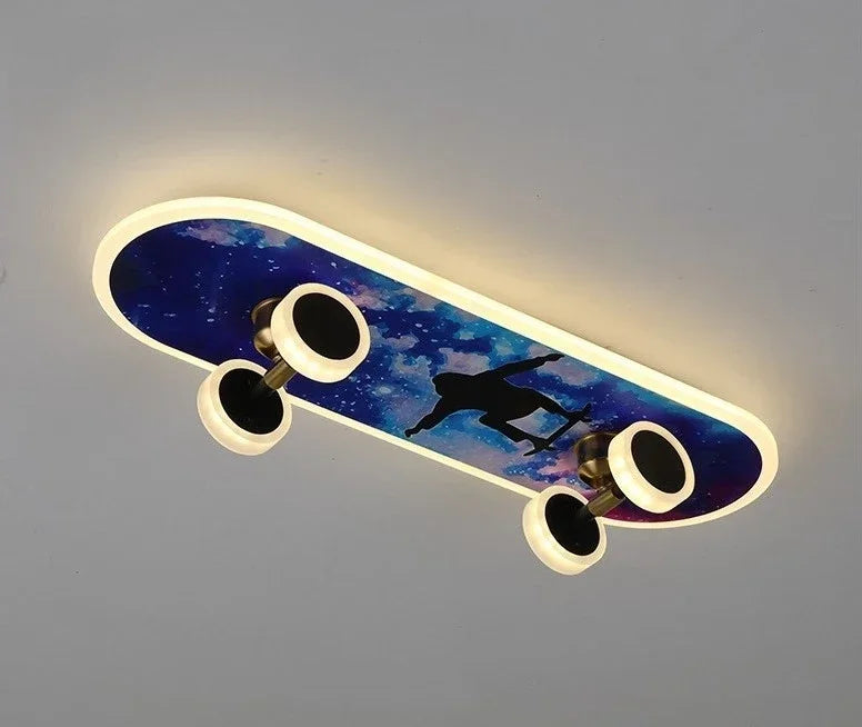 Afralia™ Skateboard Ceiling Lights: Modern Nordic Design for Children's Room, Boy/Girl Living Decor