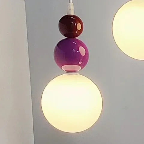 Afralia™ Nordic Three Ball Pendant Lamp Colorful Chandelier