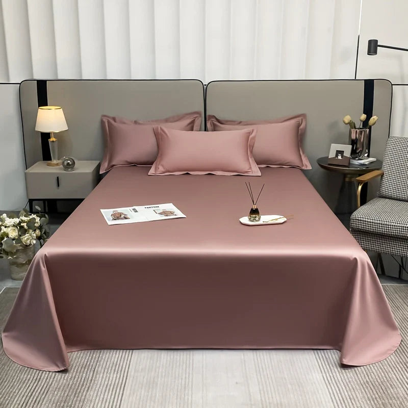 Afralia™ Premium Egyptian Cotton Flat Sheet in Various Sizes & Colors