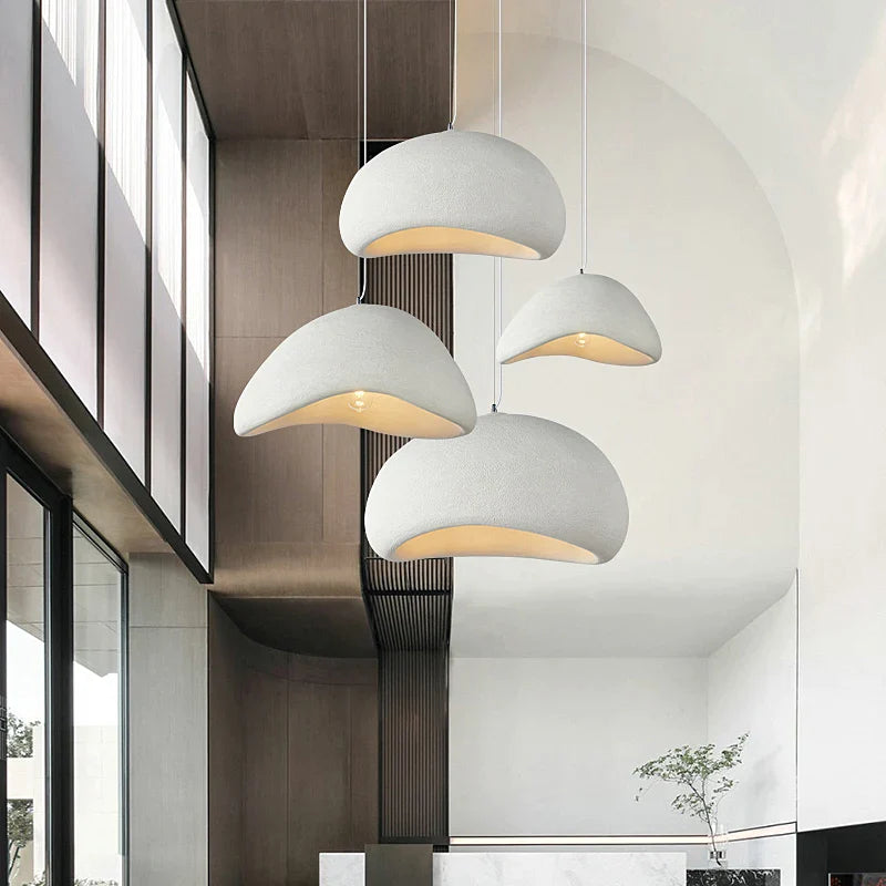 Afralia™ White Wabi Sabi Pendant Lamp for Kitchen, Dining, Bar, Living Room