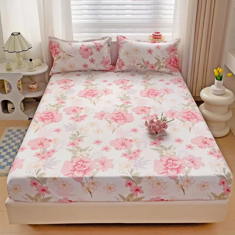 Afralia™ Japanese Style Thick Fitted Sheet for Queen/King Bed