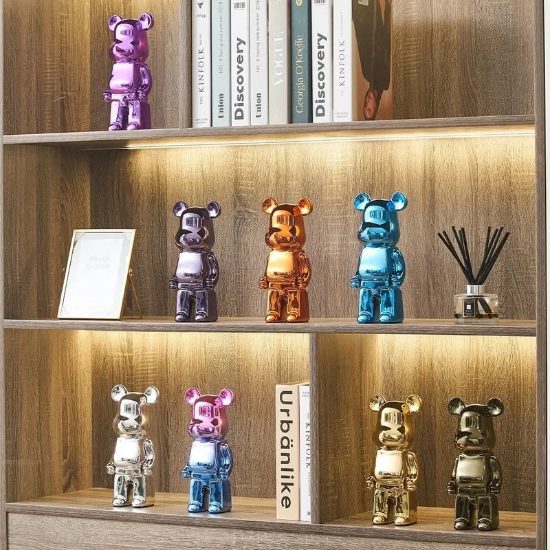 Afralia™ Bear TV Cabinet Sculpture Decor Piggy Bank, Home Decoration Art Statue