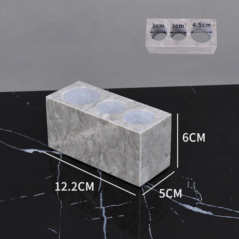 Afralia™ Marble Bathroom Accessories Set Electric Toothbrush Holder Glass Cup Tray