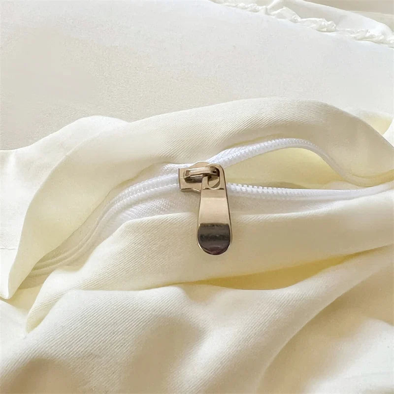 Afralia™ Princess Ruffle Lace Bedding Set with Romantic Wedding Theme