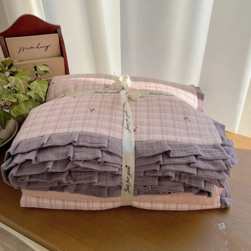 Afralia™ Lace Romantic Comforter Set - Full Twin Double Size Bed Linens