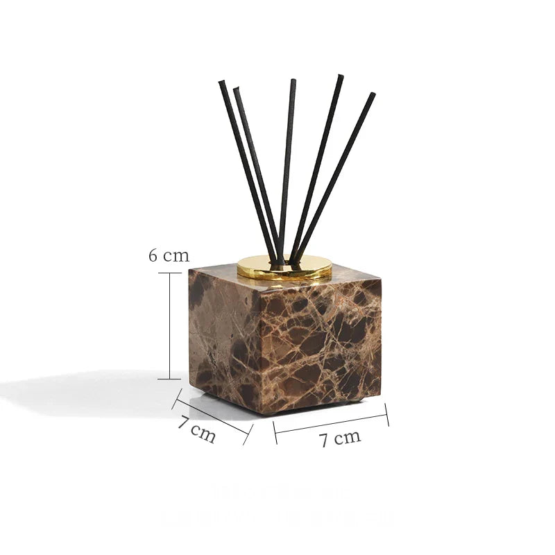 Afralia™ Emperador Dark Marble Bathroom Set: Toothbrush Holder, Soap Dish, Soap Dispenser