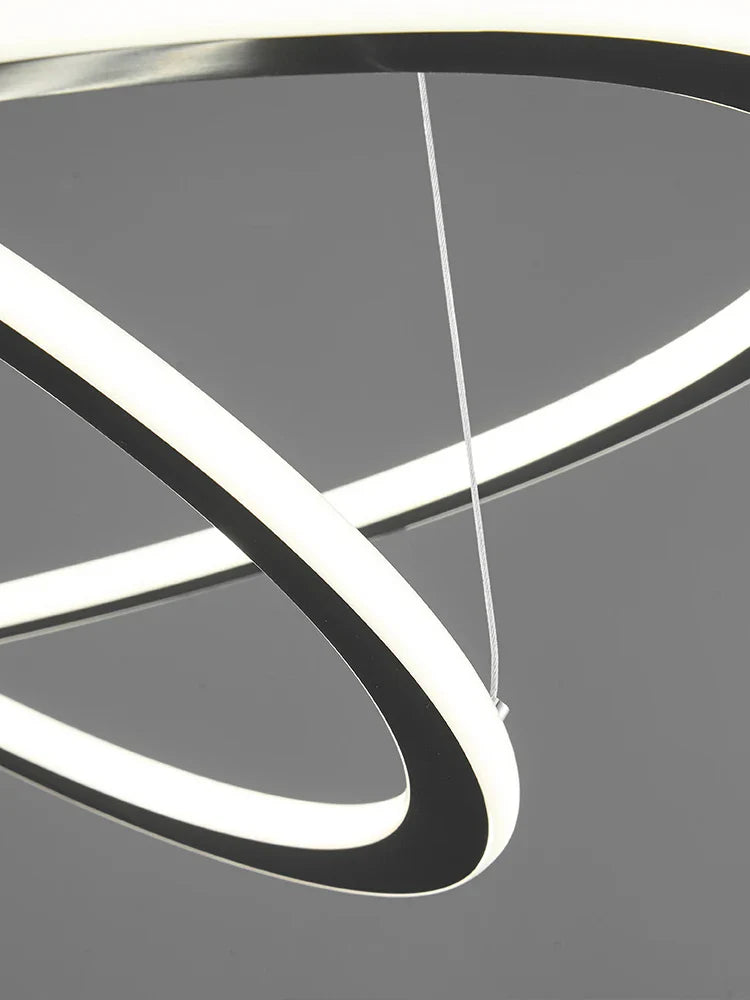 Afralia™ Nordic Circle Ring LED Chandelier: Minimalist Living Room Pendant Light