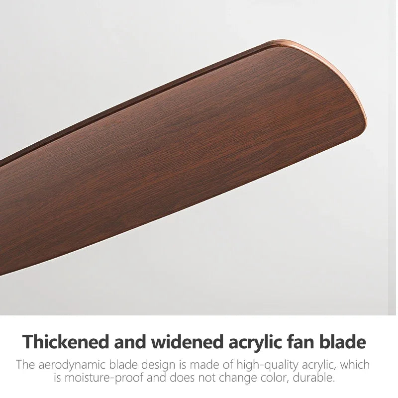 Afralia™ 72" DC Ceiling Fan Light Remote Control Strong Winds Living Room Mute Chandelier