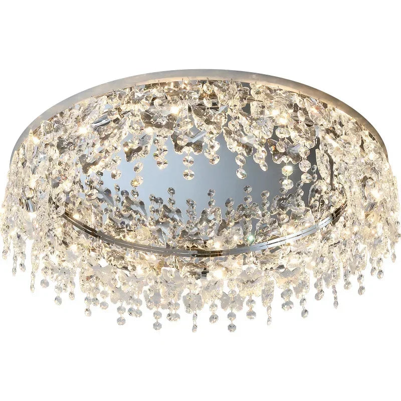 Afralia™ Crystal LED Ceiling Chandelier for Living, Bedroom, Kitchen, Dining Room