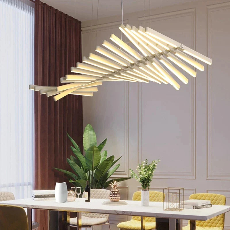 Afralia™ LED Wave Pendant Chandeliers for Living Dining Room Restaurant