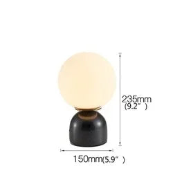 Afralia™ Marble Table Lamp: Modern Nordic Glass Light for Living Room, Bedroom, Study