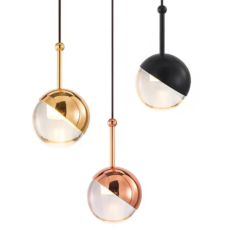 Afralia™ Nordic Glass Chandelier LED Pendant Light for Modern Home Decor