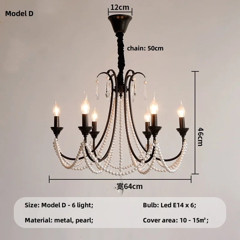 Afralia™ Elegant Black Crystal Chandelier Pendant Light for Living Room