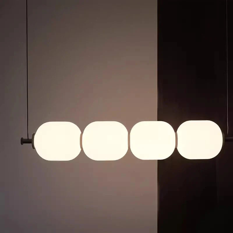 Afralia™ White LED Office Pendant Lamp | Modern Nordic Minimalist Strip Bar Design