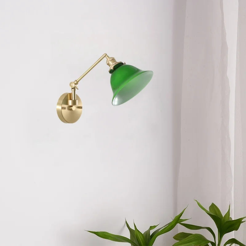 Afralia™ Nordic Glass LED Wall Lamp Mirror Loft Stairs Living Room Bedside Night Light