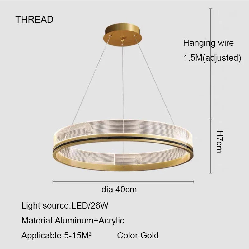 Afralia™ Black/Gold LED Pendant Lights | Modern Design for Home Lighting Decoration