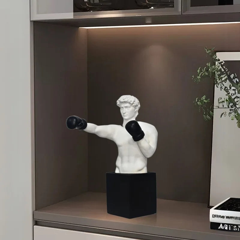 Afralia™ Boxer Resin Statue: Abstract Movement Figure Ornament for Home Decor