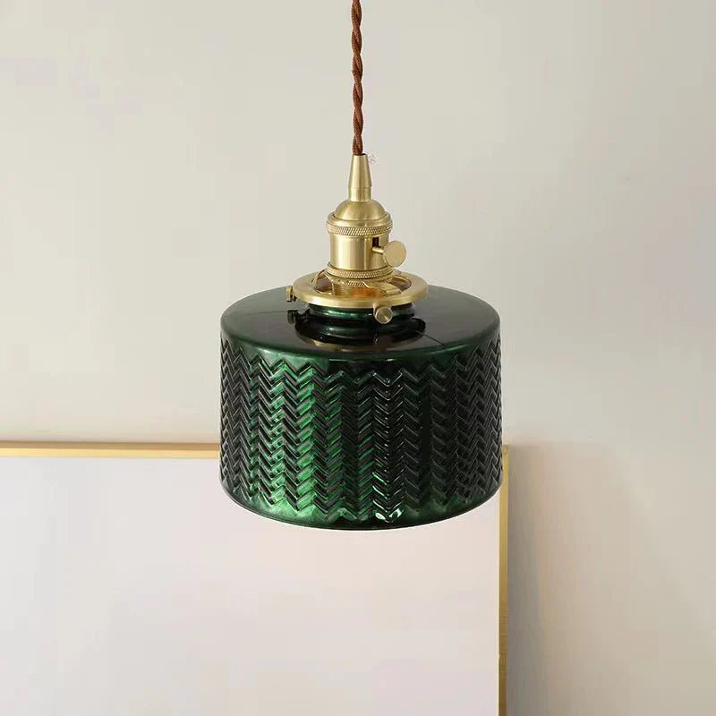 Afralia™ Glass Pendant Light Clear/Green LED E27 Indoor Lighting Home Decor