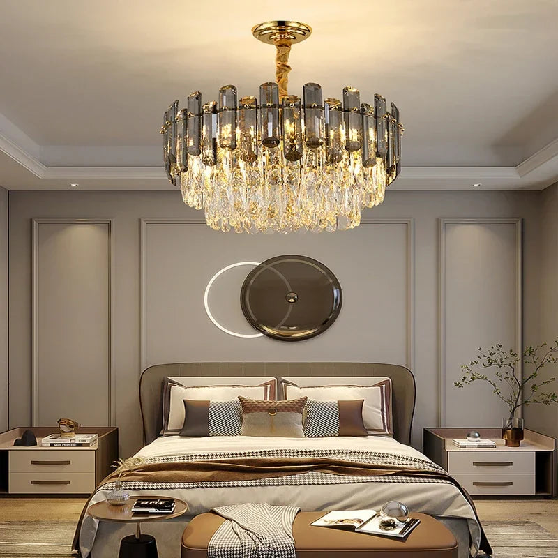 Afralia™ Crystal Pendant Chandelier: Elegant LED Lighting for Home Decor