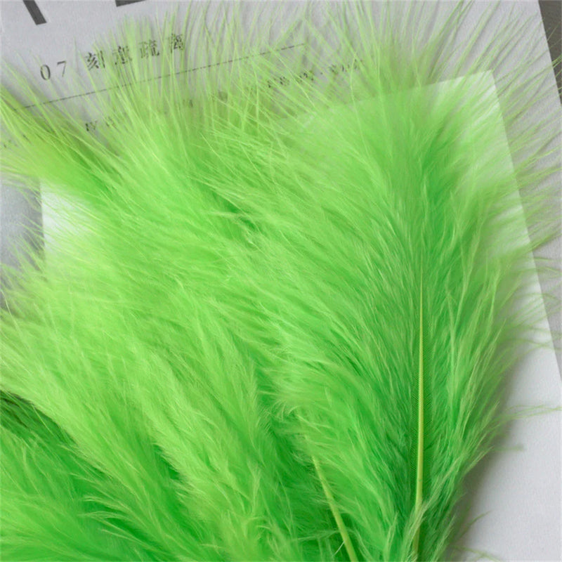 Afralia™ Woolly Hairs Turkey Feather Pheasant White Colorful Feathers for Crafts.