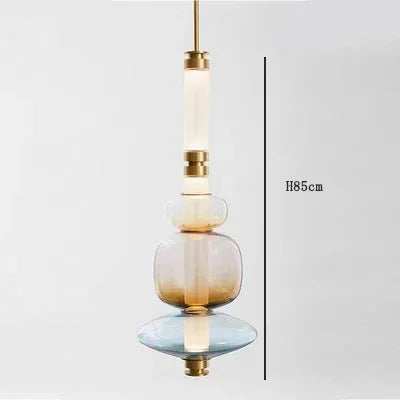 Afralia Luna Glass Chandelier: Postmodern Italian Design LED Lamp for Bedroom & Living Room