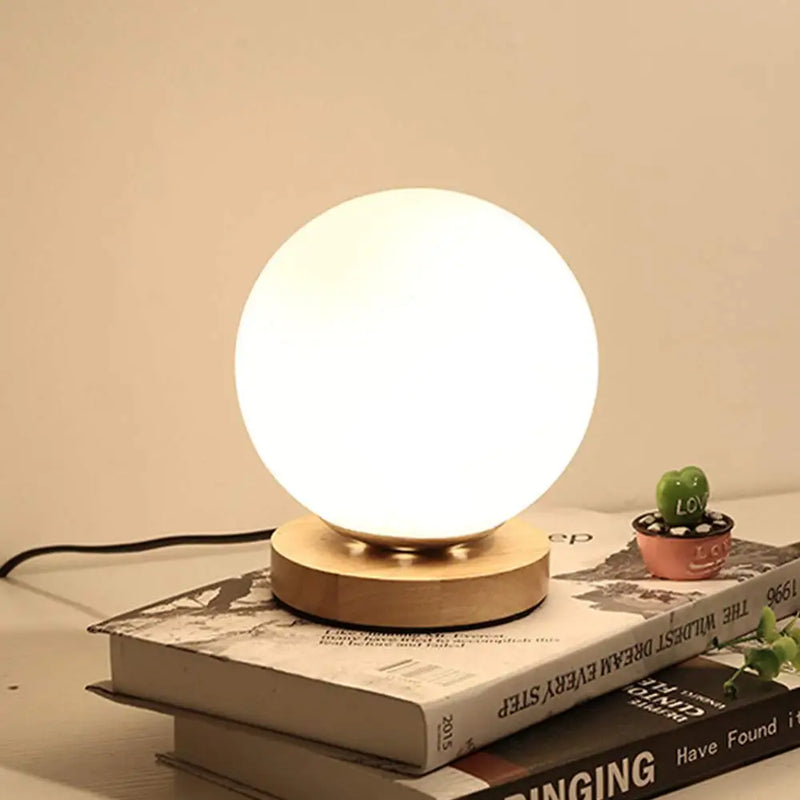 Afralia™ Glass Ball Table Lamp: Creative Warm Night Lighting for Bedroom Decor