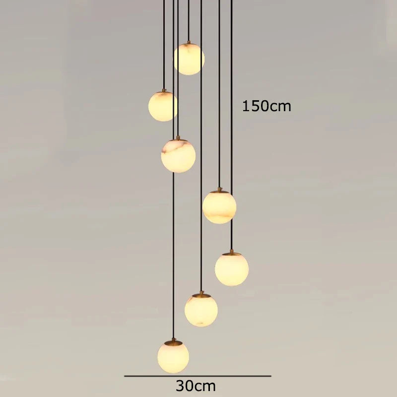 Afralia™ LED Pendant Light Chandeliers for Living Room Staircase Indoor Lighting