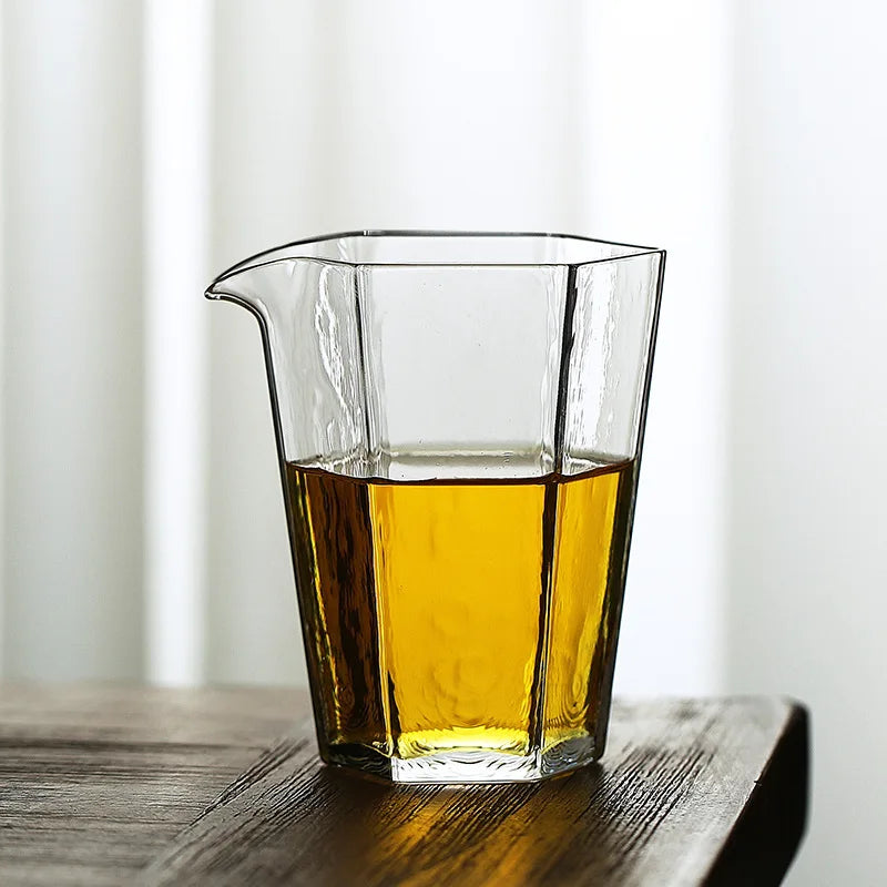 Afralia™ Hexagon Sake Glass Cup 200ml - Japanese Style Tea Master Cup