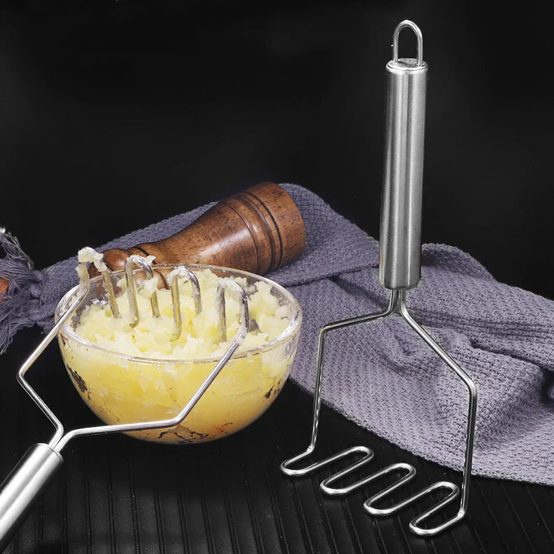 Afralia™ Stainless Steel Wave Potato Masher and Chopper - Kitchen Cooking Tool
