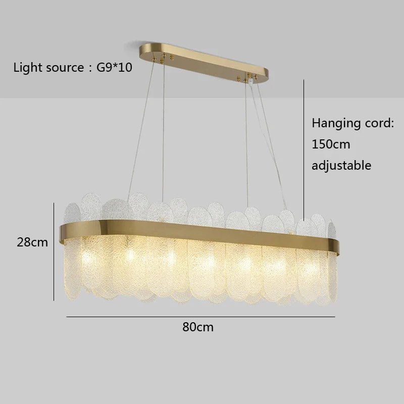 Afralia™ Glass Pendant Chandelier for Ceiling: Elegant LED Lighting for Bedroom and Home Decor