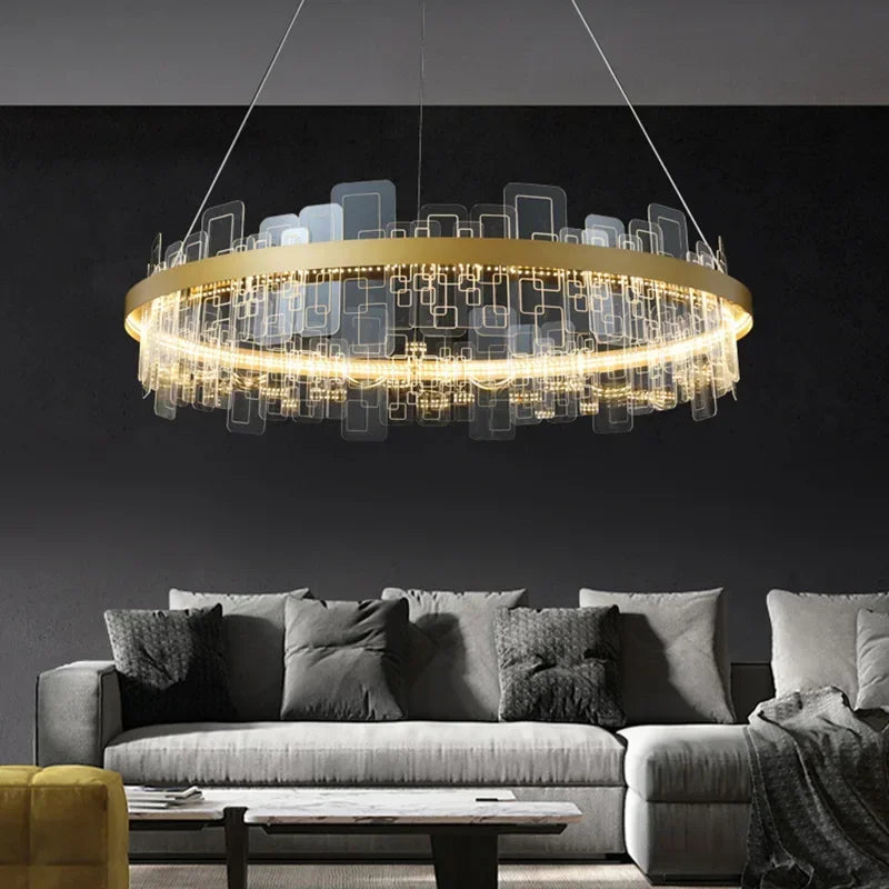 Afralia™ Modern LED Chandelier for Dining Room and Living Room Lighting
