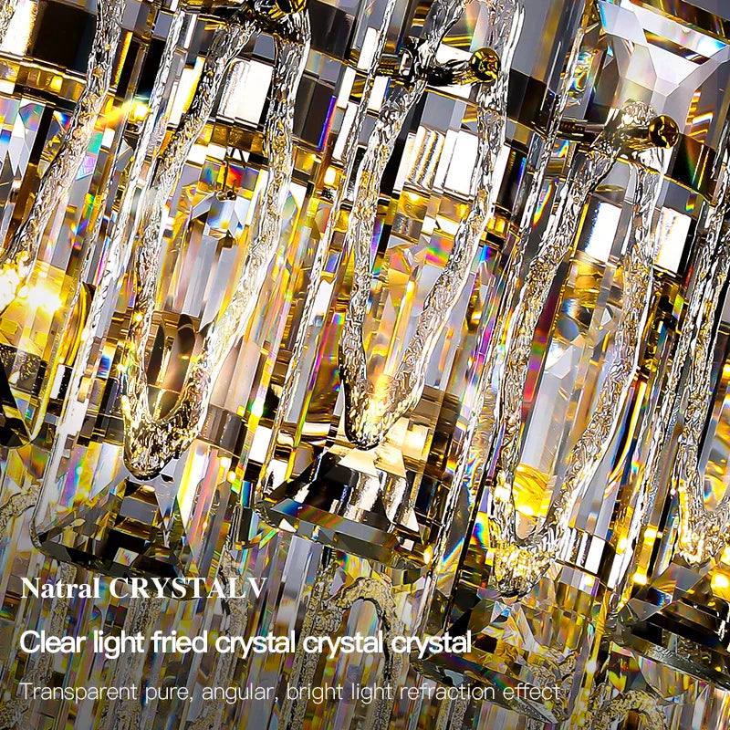 Afralia™ Luxury Crystal Chandelier Modern Simple Dining Room Bedroom Light