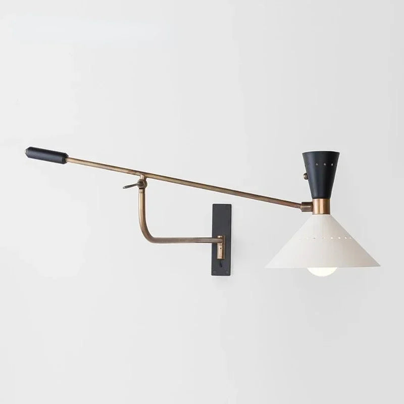 Afralia™ Nordic Long Arm Wall Light Sconce with Adjustable Study Reading Lamp