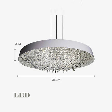 Afralia™ Clear Crystal Pendant Light Chandelier for Living Room & Bedroom